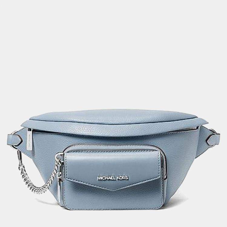 Pre Owned Michael Kors Blue Leather Crossbody Bag