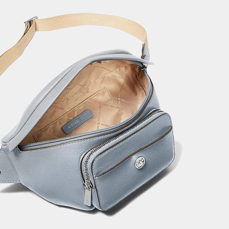 Pre Owned Michael Kors Blue Leather Crossbody Bag