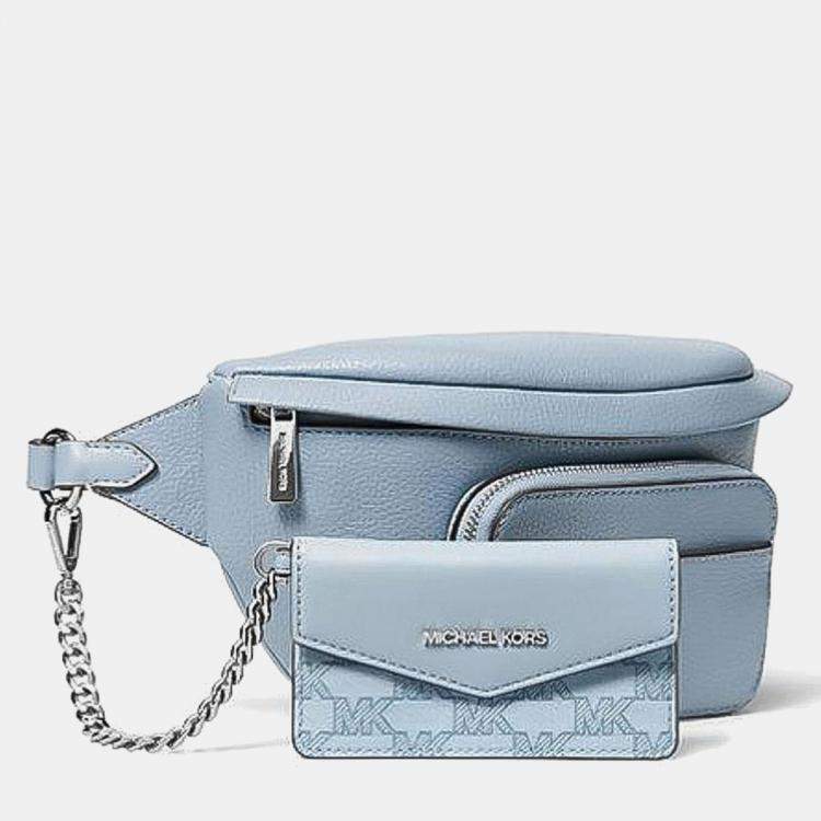 Pre Owned Michael Kors Blue Leather Crossbody Bag