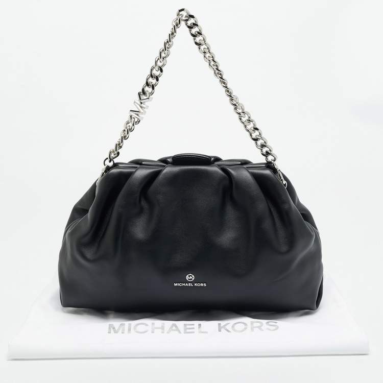 Pre Owned Michael Kors Nola Convertible Black Leather Crossbody Bag