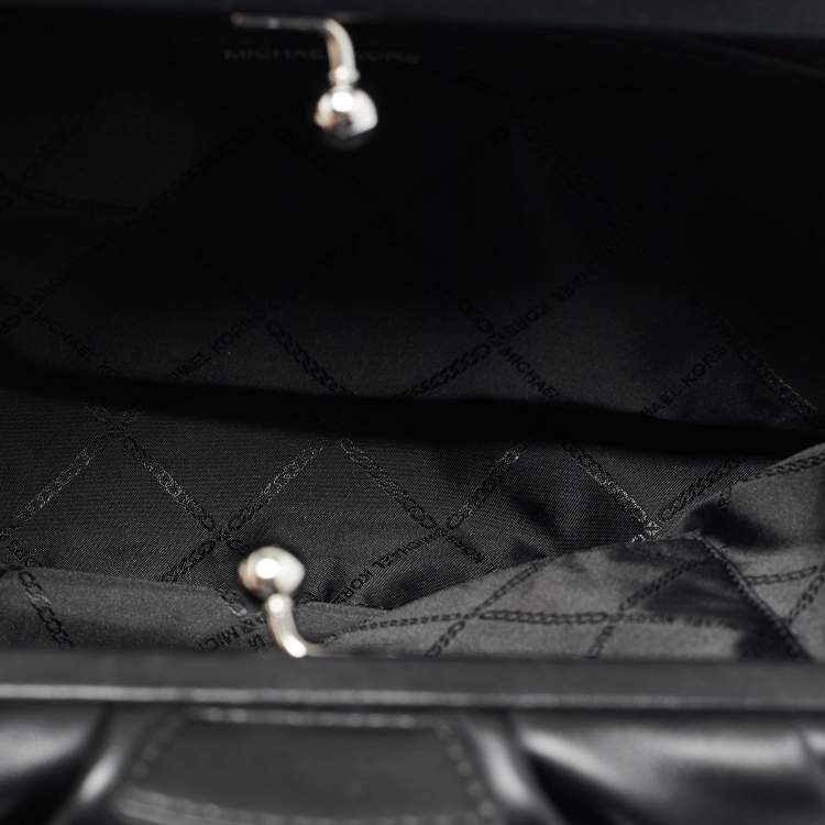 Pre Owned Michael Kors Nola Convertible Black Leather Crossbody Bag