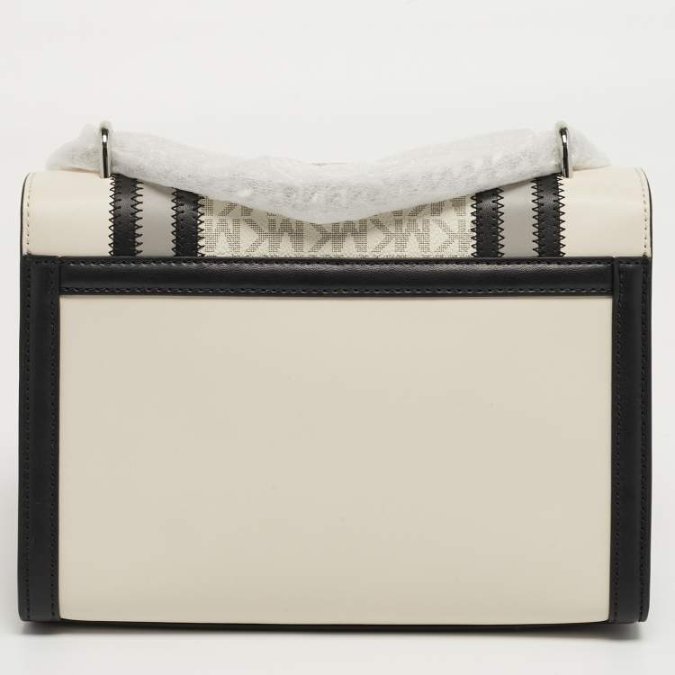 Pre Owned Michael Kors Whitney Medium Multicolor Coated Canvas and Faux Leather Shoulder Bag