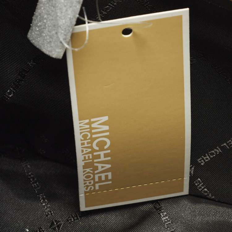 Pre Owned Michael Kors Jet Set Travel Extra Small Black Leather Tote