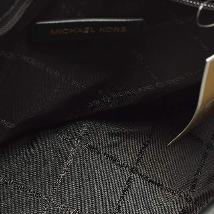 Pre Owned Michael Kors Jet Set Travel Extra Small Black Leather Tote