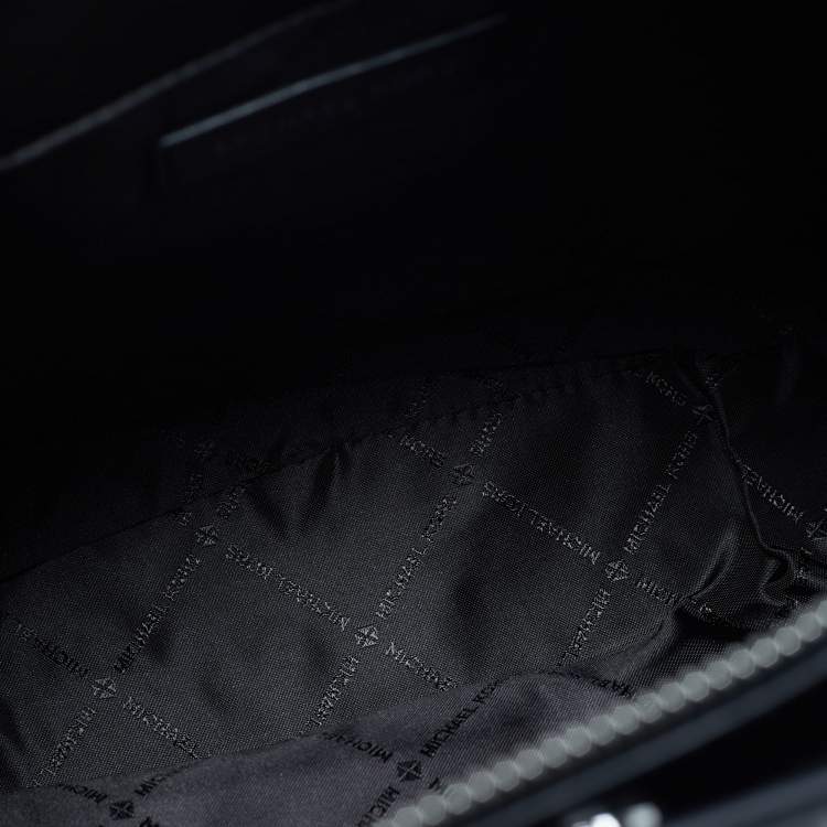 Pre Owned Michael Kors Whitney Medium Black Quilted Faux Leather Chain Tote