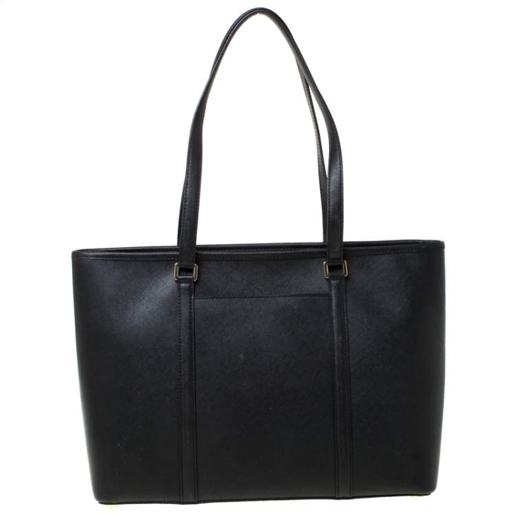 Pre Owned Michael Kors Black Leather Sady Tote 