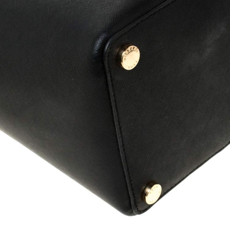 Pre Owned Michael Kors Black Leather Sady Tote 