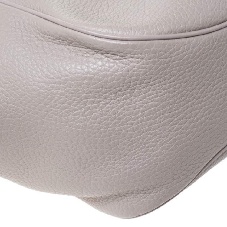Pre Owned  MICHAEL Michael Kors Light Beige Leather Drawstring Hobo