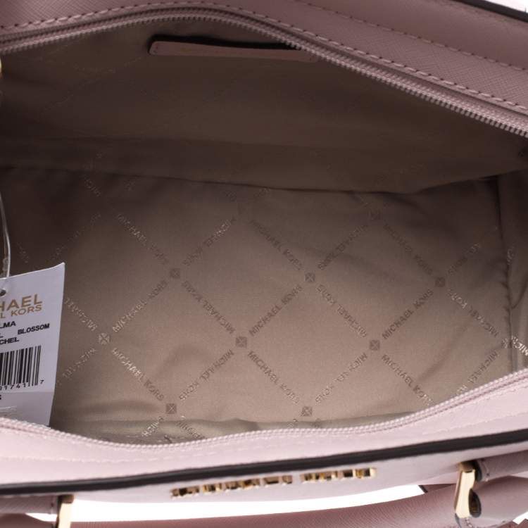 Pre Owned Michael Kors Blush Pink Leather Selma Satchel