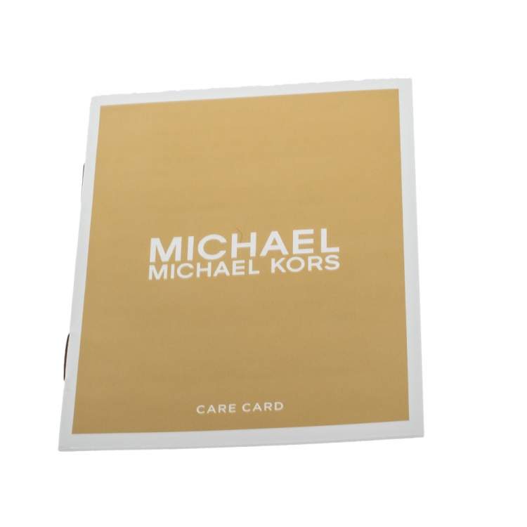 Pre Owned Michael Kors Vanilla White Signature Coated Canvas Large Ciara Tote