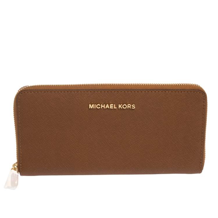 Michael Kors Brown Leather Jet Set Travel Continental Wallet Michael Kors |  The Luxury Closet