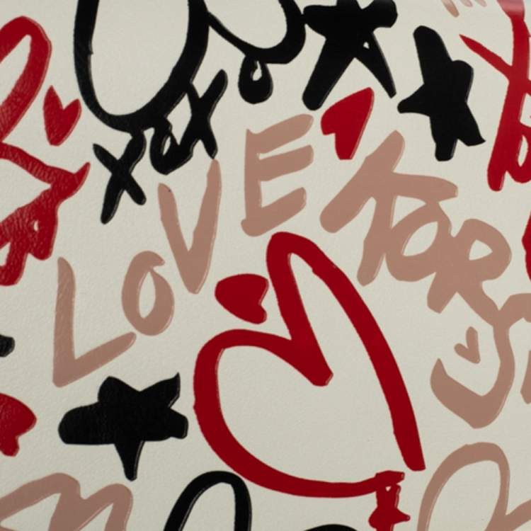 Pre Owned Michael Kors Multicolor Graffiti Leather Cece Chain Clutch