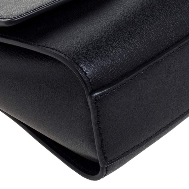 Pre Owned Michael Kors Black Leather Medium Ellis Crossbody Bag