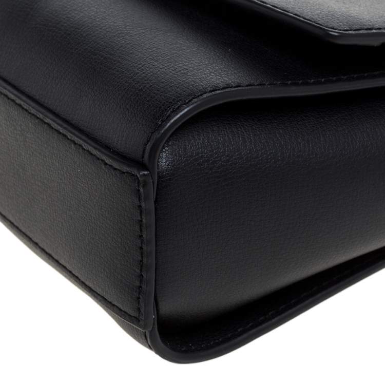 Pre Owned Michael Kors Black Leather Medium Ellis Crossbody Bag