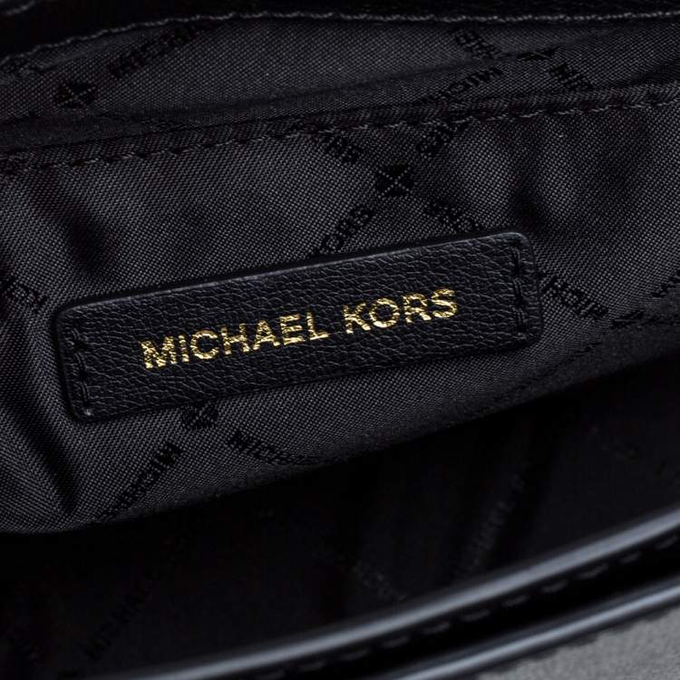 Pre Owned Michael Kors Black Leather Medium Ellis Crossbody Bag