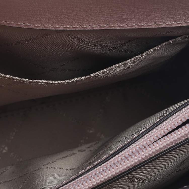 Pre Owned Michael Kors Blush Pink Leather Medium Mott Tote