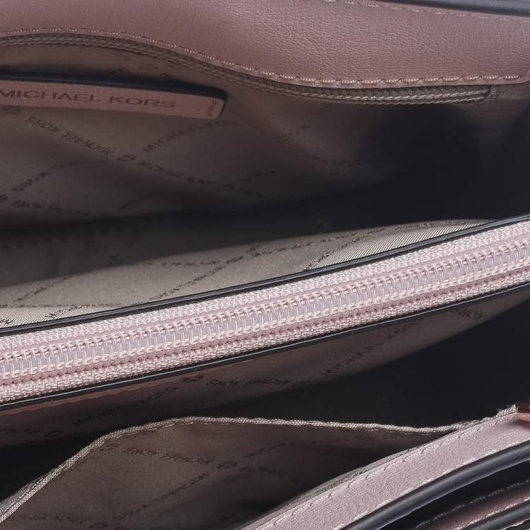 Pre Owned Michael Kors Blush Pink Leather Medium Mott Tote