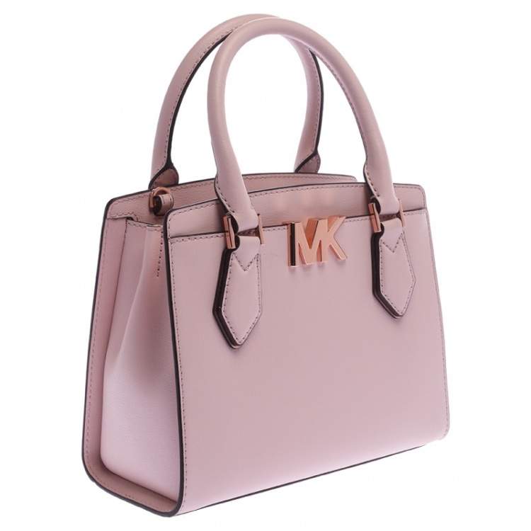 Pre Owned Michael Kors Blush Pink Leather Medium Mott Tote