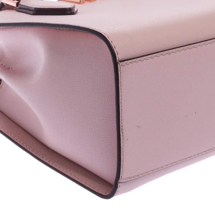 Pre Owned Michael Kors Blush Pink Leather Medium Mott Tote