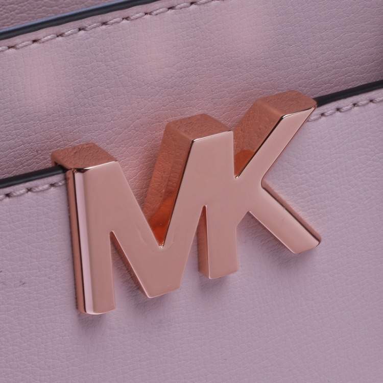 Pre Owned Michael Kors Blush Pink Leather Medium Mott Tote