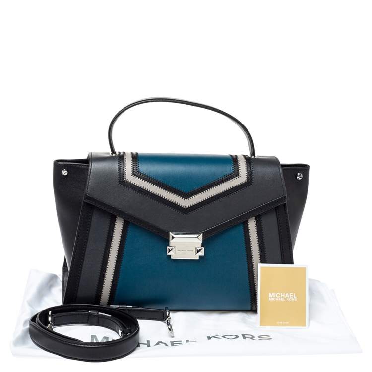 Pre Owned Michael Kors Tri Color Leather Whitney Top Handle Bag