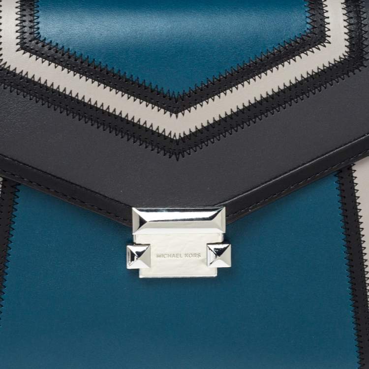 Pre Owned Michael Kors Tri Color Leather Whitney Top Handle Bag