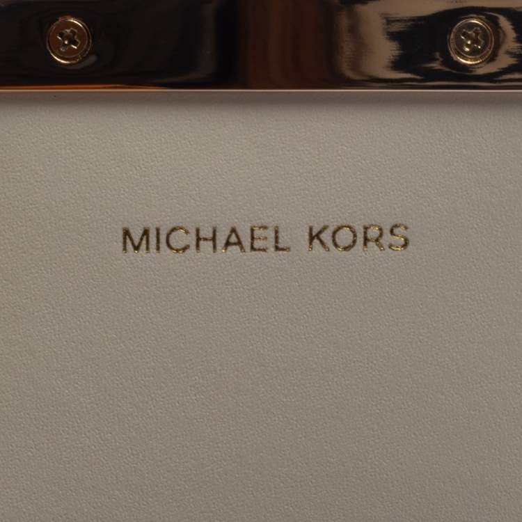 Pre Owned MICHAEL Michael Kors Multicolor Croc, Snakeskin Embossed Leather Mini Crossbody Bag