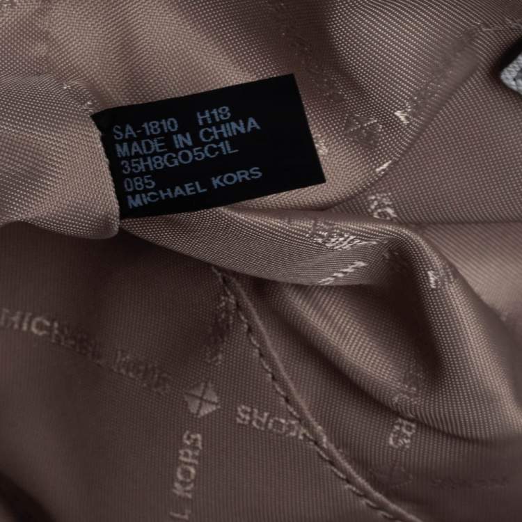 Pre Owned Michael Kors White Leather Studded Sofia Shoulder Bag