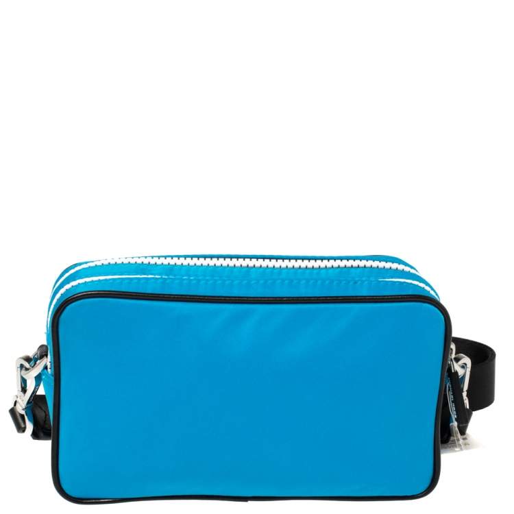 Michael Kors Blue Nylon Small Kenly Camera Crossbody Bag