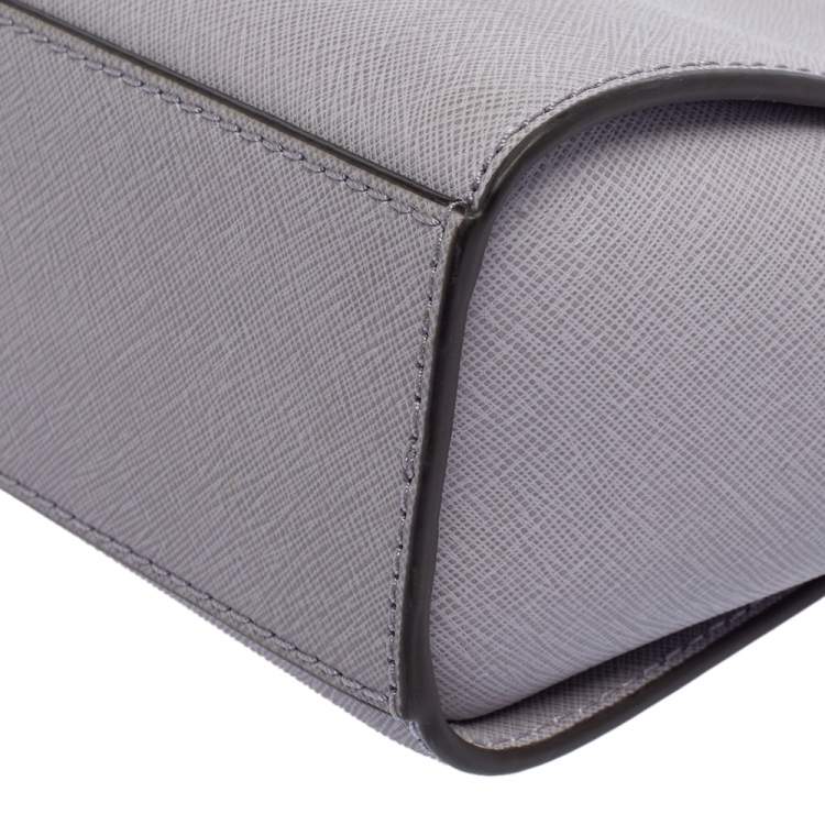 Pre Owned Michael Kors Purple Leather Mini Selma Crossbody Bag