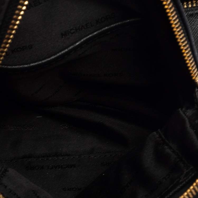 Pre Owned Michael Kors Black Leather Mini Rhea Backpack