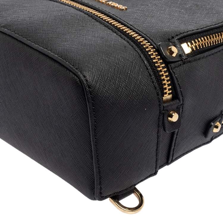 Pre Owned Michael Kors Black Leather Mini Rhea Backpack