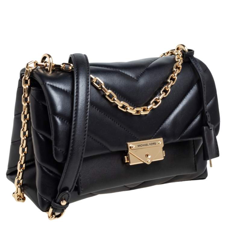 Pre Owned Michael Kors Black Quilted Leather Medium Cece Shoulder Bag