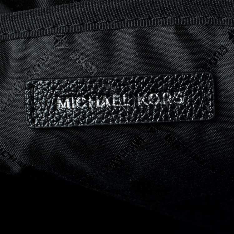 Pre Owned Michael Kors Black Signature Coated Canvas Large Erin Backpack