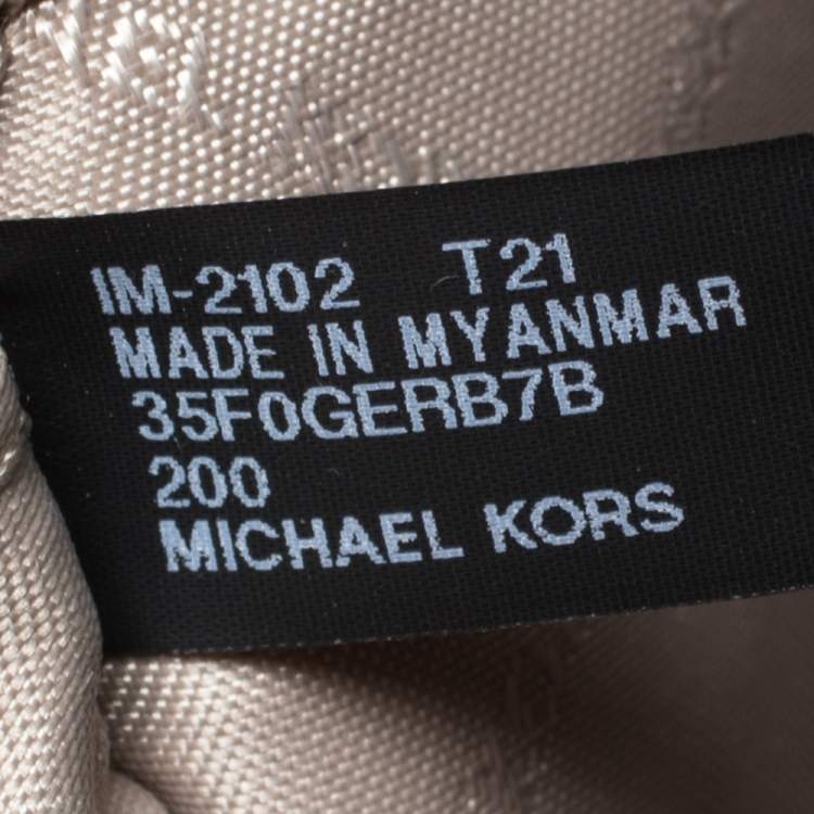 Pre Owned Michael Kors Brown Signature Coated Canvas Large Erin Backpack