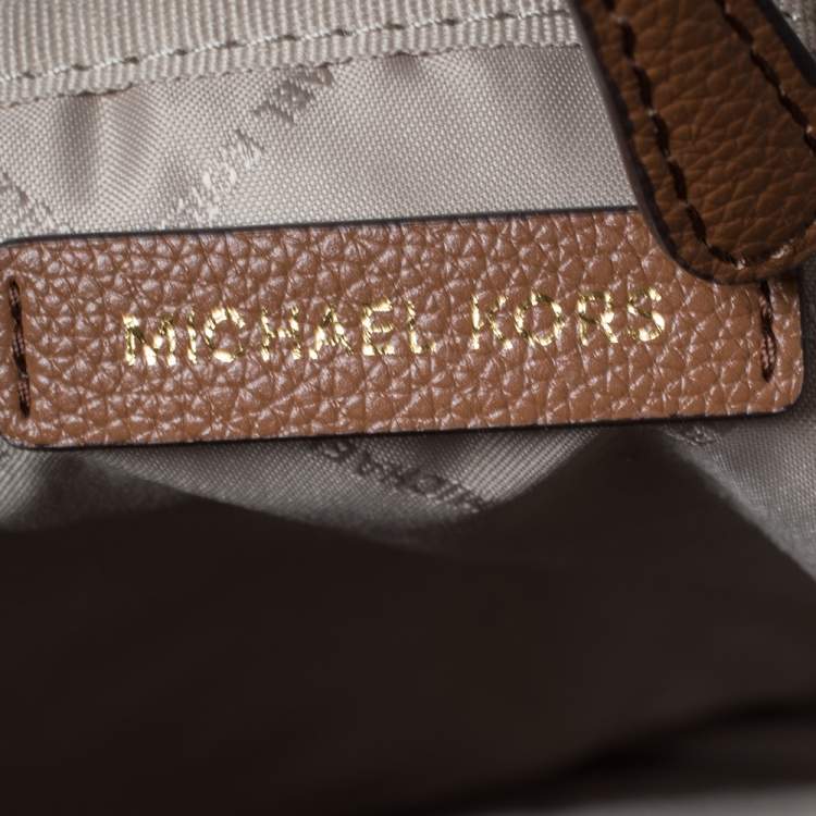 Pre Owned Michael Kors Brown Signature Coated Canvas Large Erin Backpack