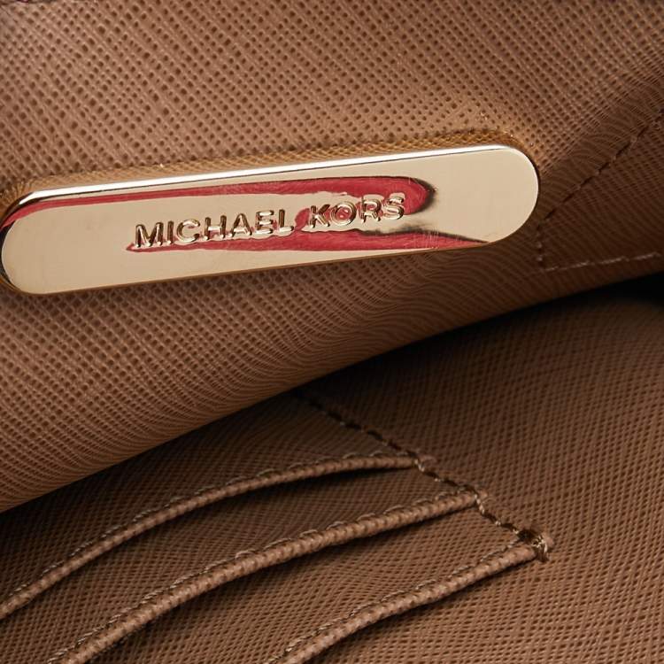 Pre Owned Michael Kors Pink Leather Mini Mercer Tote