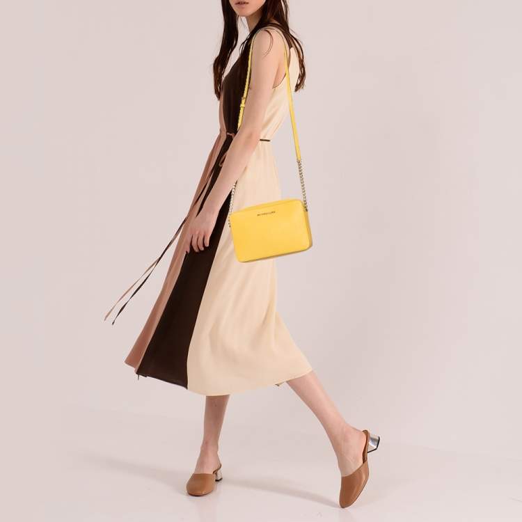 Yellow Leather Crossbody & Camera Bags for Women