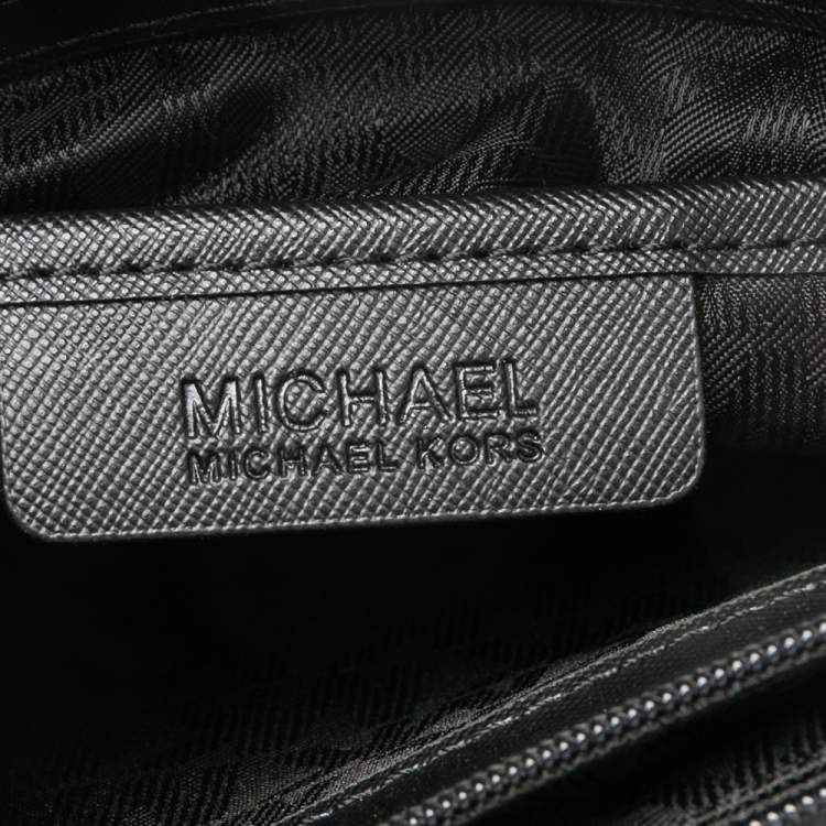 Pre Owned MICHAEL Michael Kors Black Leather Large Jet Set Tote