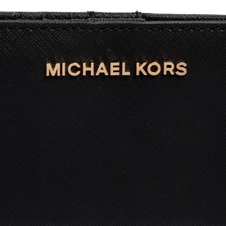 Pre Owned Michael Kors Black Saffiano Leather Bifold Wallet