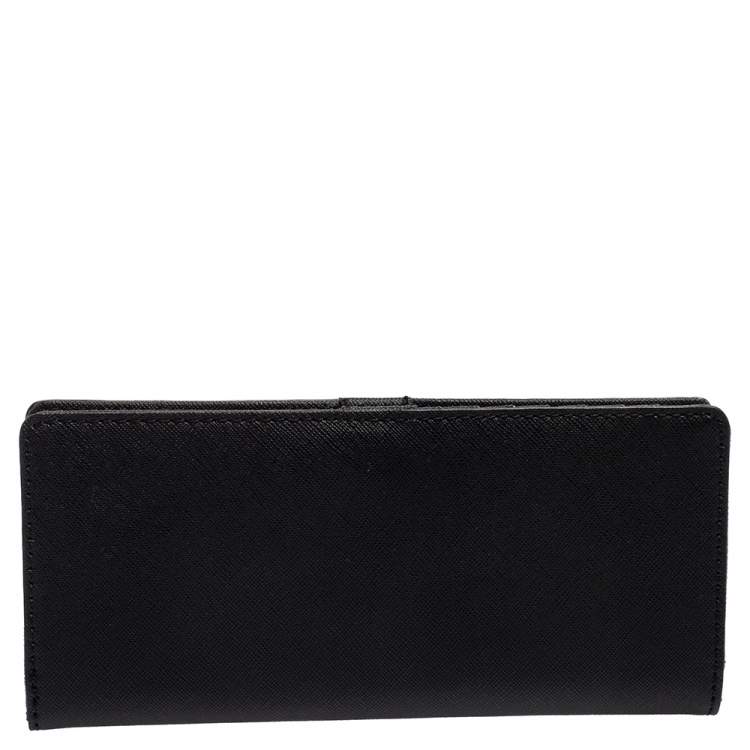 Pre Owned Michael Kors Black Saffiano Leather Bifold Wallet