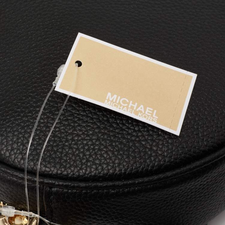 Pre Owned Michael Kors Black Leather Canteen Crossbody Bag