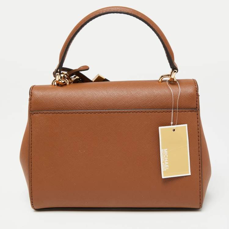 Pre Owned Michael Kors Tan Leather Extra Small Ava Crossbody Bag