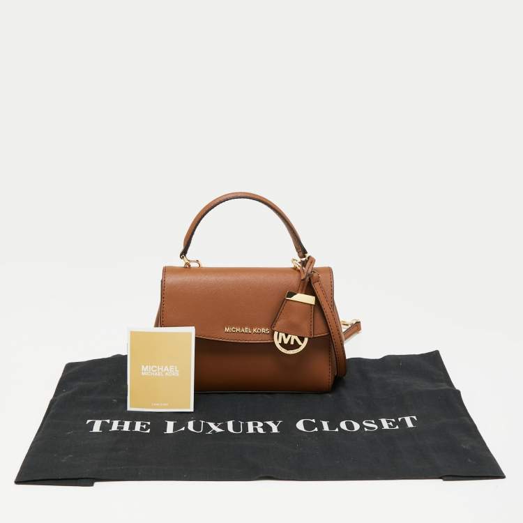 Pre Owned Michael Kors Tan Leather Extra Small Ava Crossbody Bag