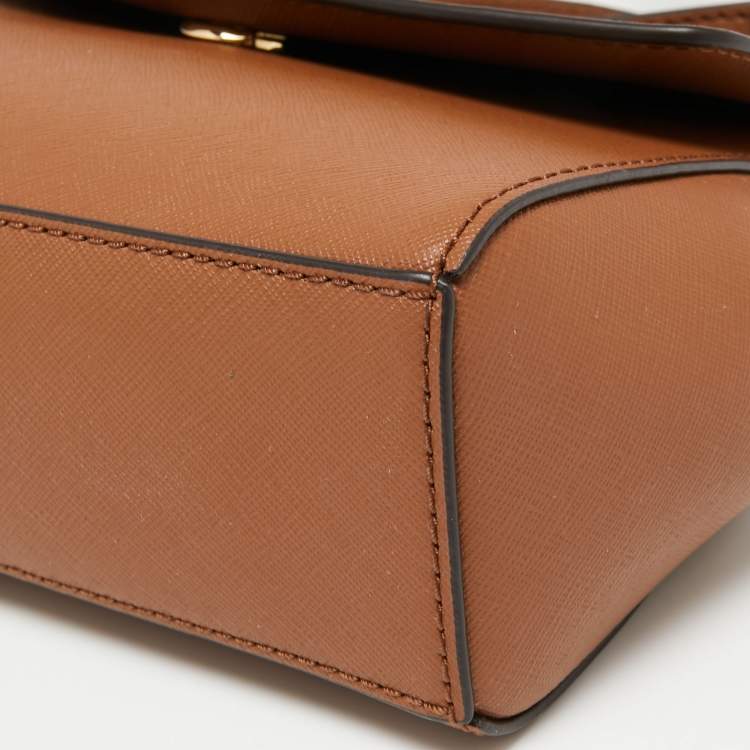 Pre Owned Michael Kors Tan Leather Extra Small Ava Crossbody Bag