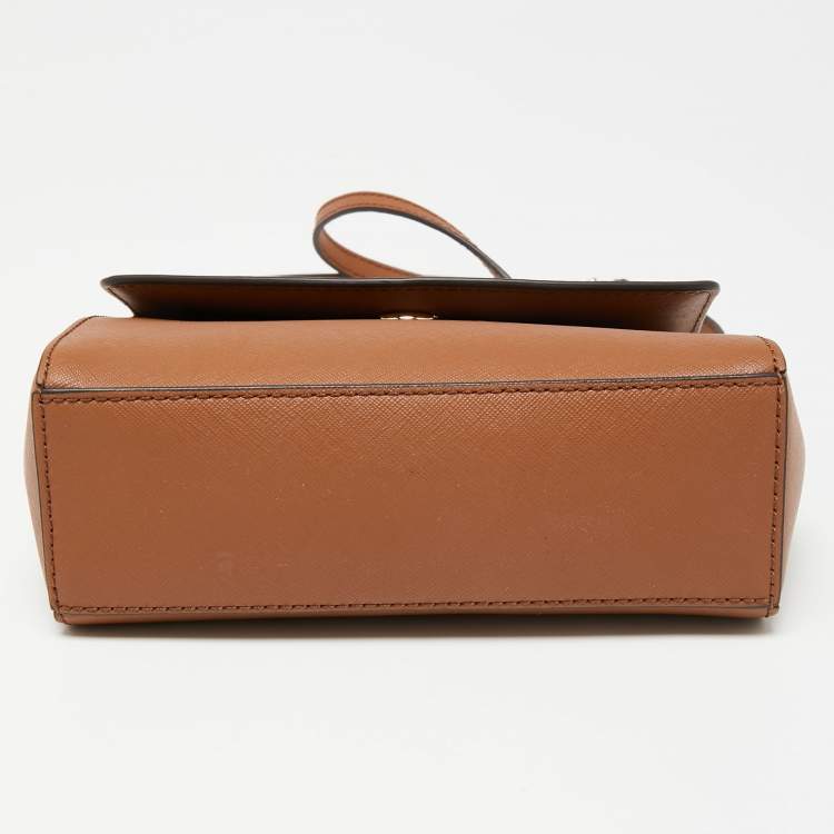 Pre Owned Michael Kors Tan Leather Extra Small Ava Crossbody Bag