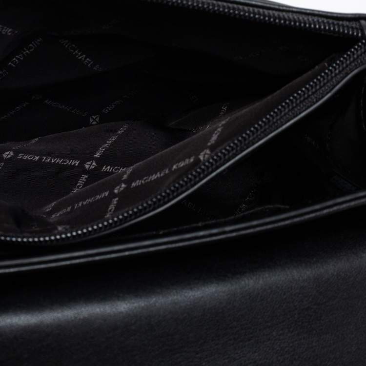 Pre Owned Michael Kors Black Quilted Leather Medium Rose Flap Shoulder Bag