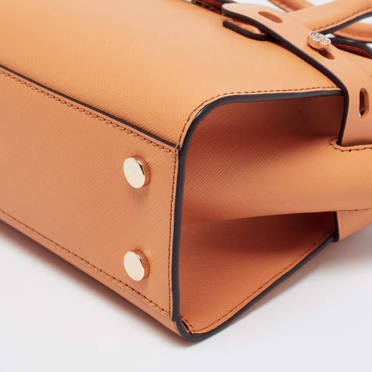 Pre Owned Michael Kors Caramel Brown Leather Carmen Satchel