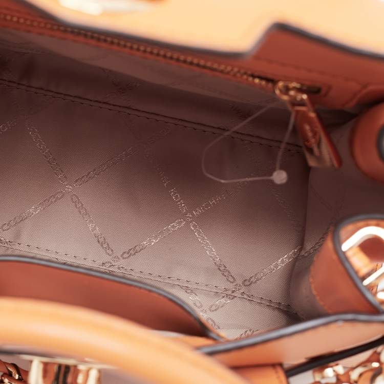 Pre Owned Michael Kors Caramel Brown Leather Carmen Satchel