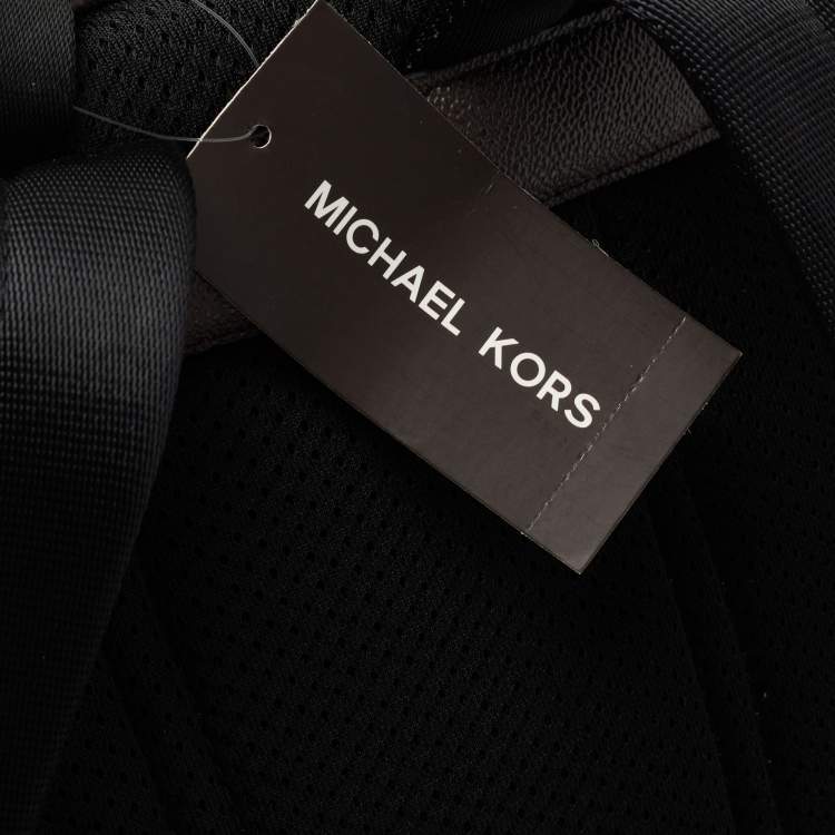 Pre Owned Michael Kors Brown Signature Coated Canvas Cooper Commuter Backpack